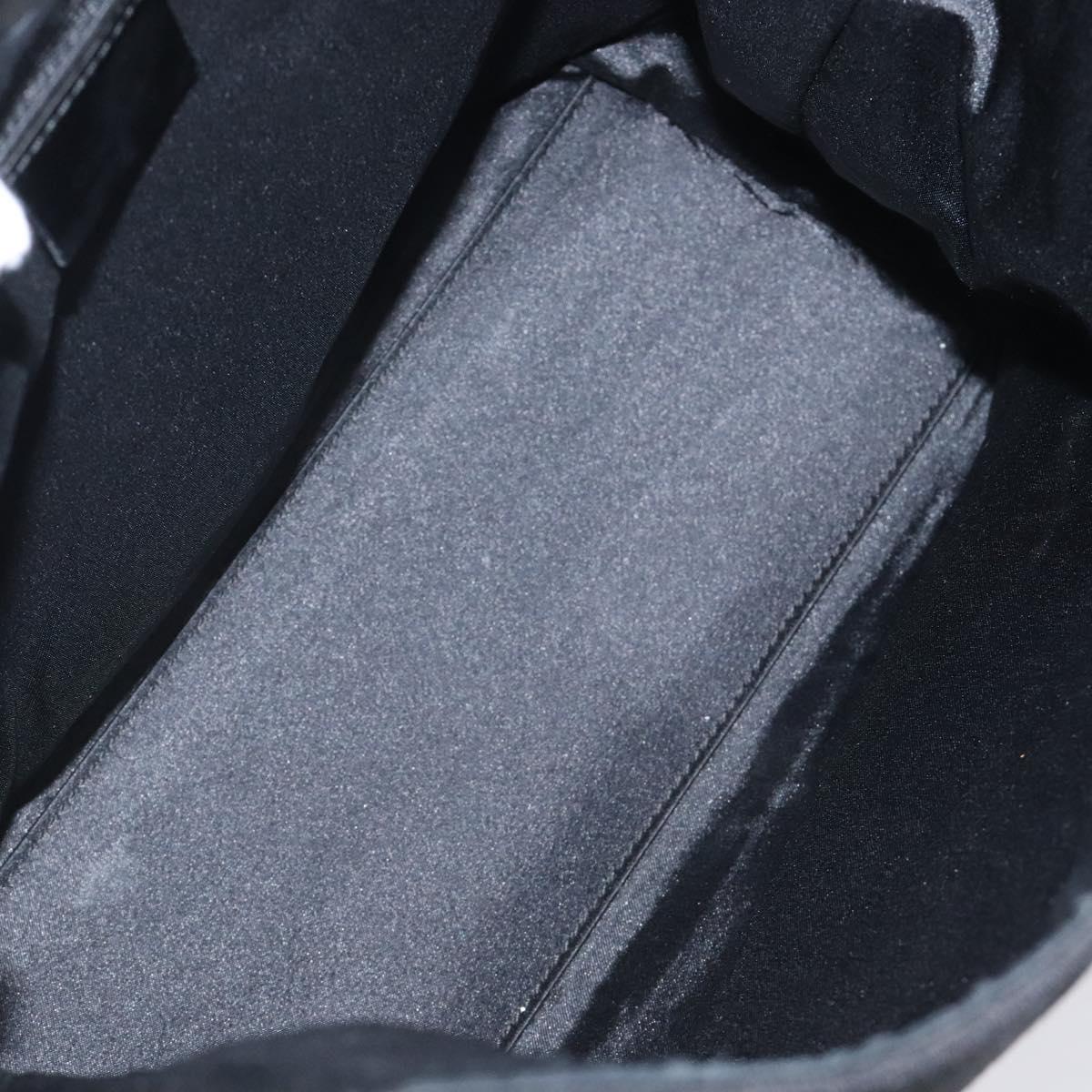 GUCCI Hand Bag Canvas Silver Black 001 3298 3444 Auth ep8831