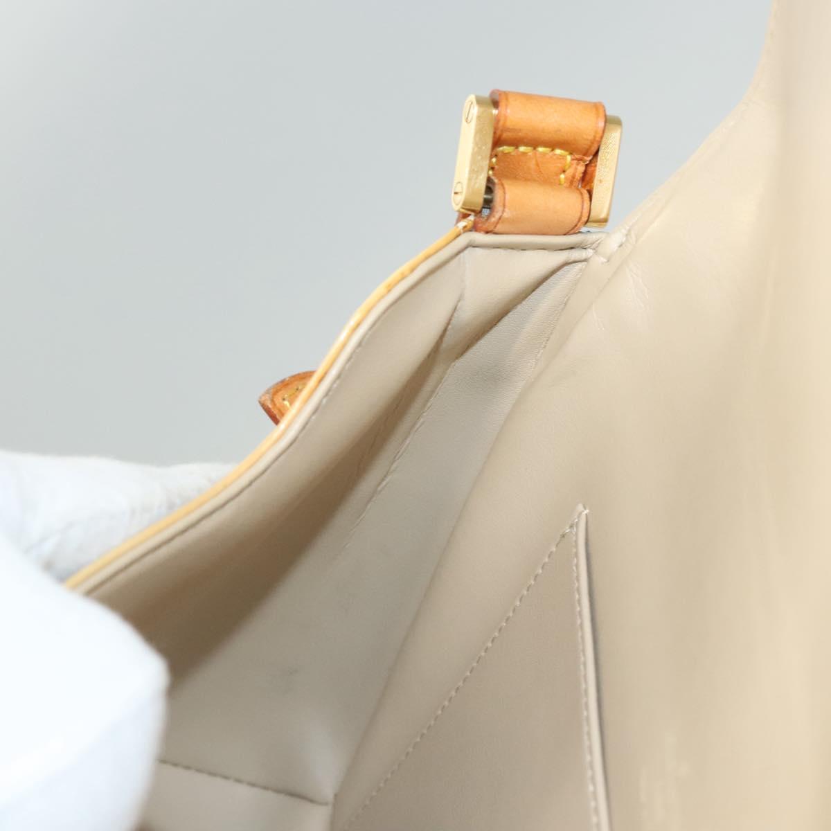LOUIS VUITTON Monogram Vernis Thompson Street Bag Beige M91301 LV Auth ep8835
