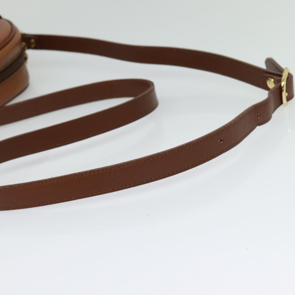 Burberrys Shoulder Bag Leather Brown Gold Auth ep8843