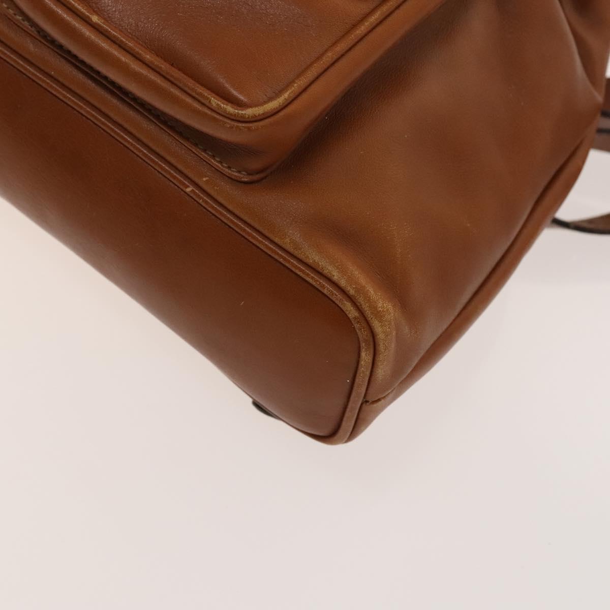 GUCCI Bamboo Backpack Leather Brown Gold 003 1956 0030 Auth ep8855