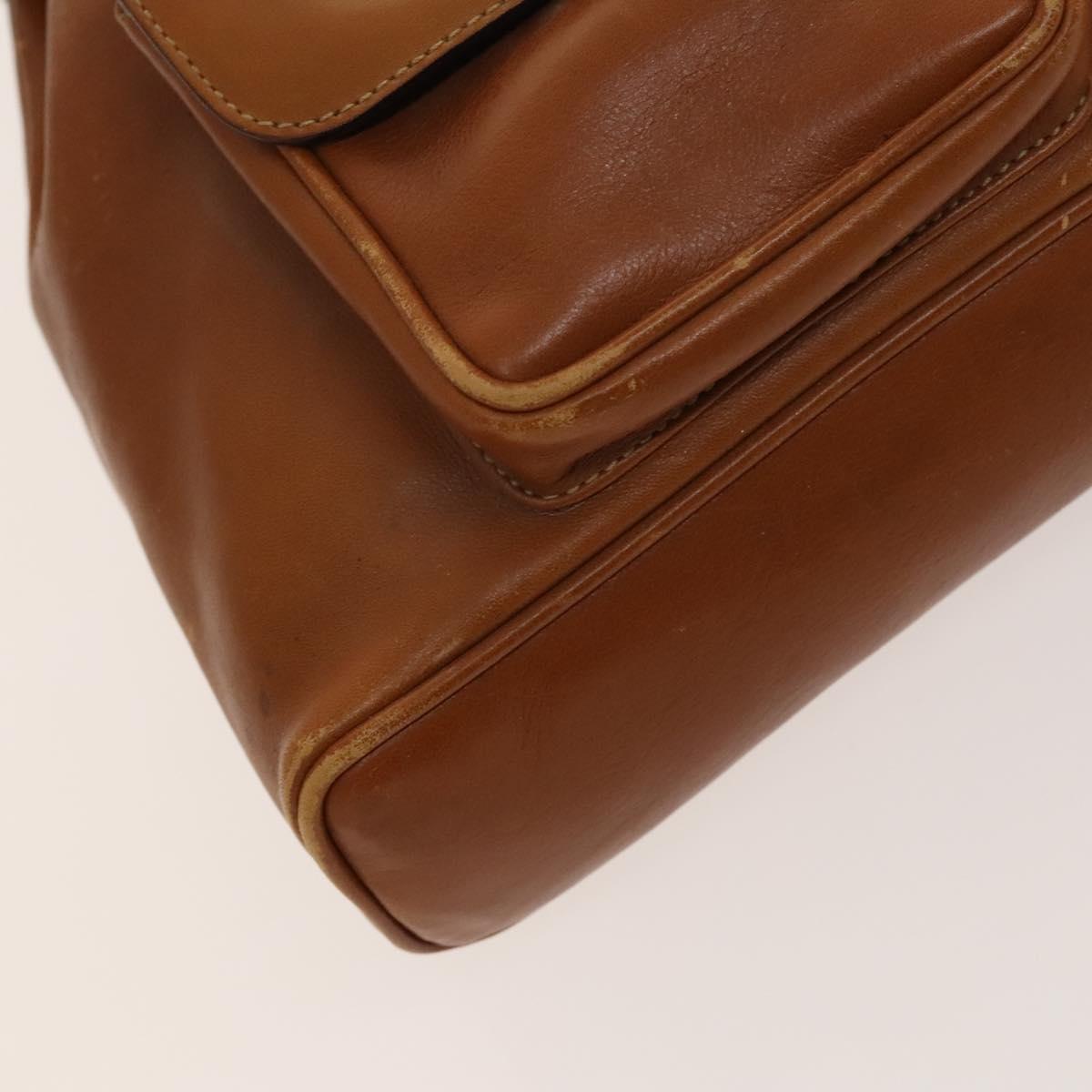 GUCCI Bamboo Backpack Leather Brown Gold 003 1956 0030 Auth ep8855