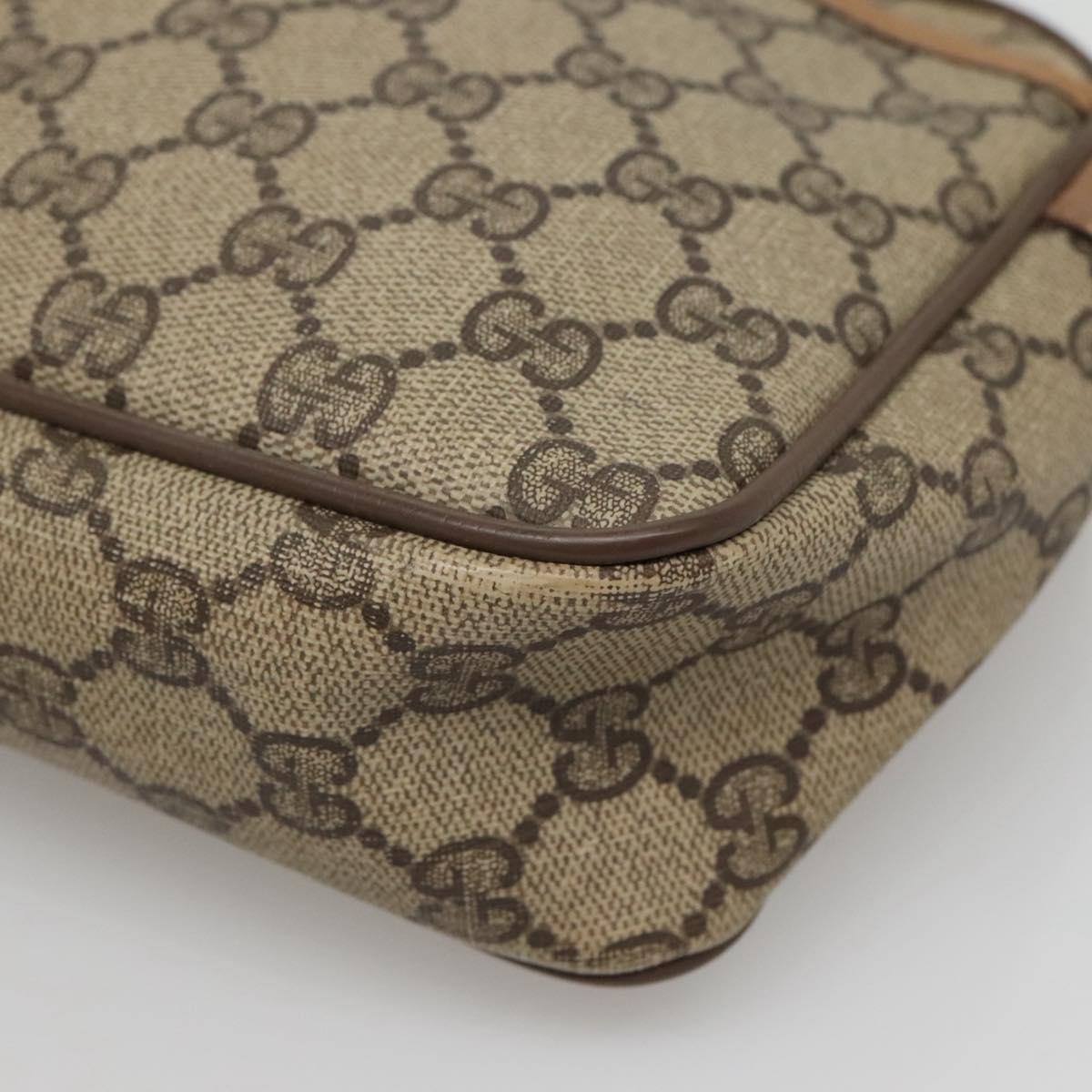 GUCCI GG Supreme Clutch Bag PVC Beige 89 01 044 Auth ep8864