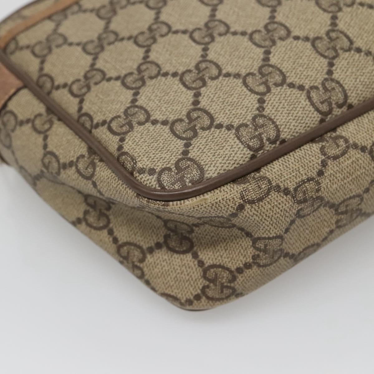 GUCCI GG Supreme Clutch Bag PVC Beige 89 01 044 Auth ep8864