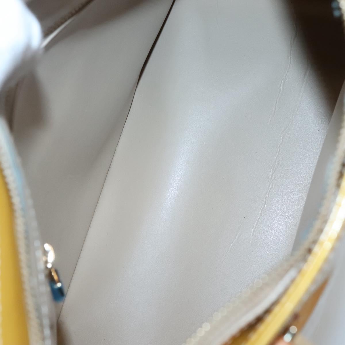 LOUIS VUITTON Monogram Vernis Houston Hand Bag Beige M91004 LV Auth ep8871