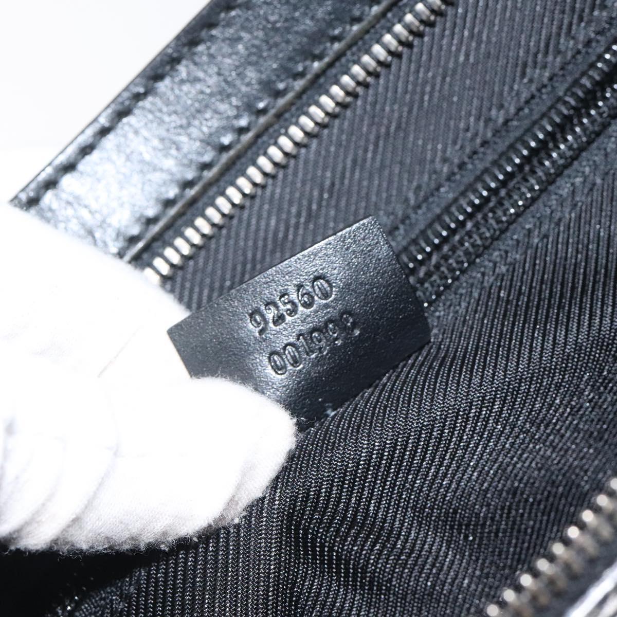 GUCCI Shoulder Bag Nylon Black Silver 92560 Auth ep8886