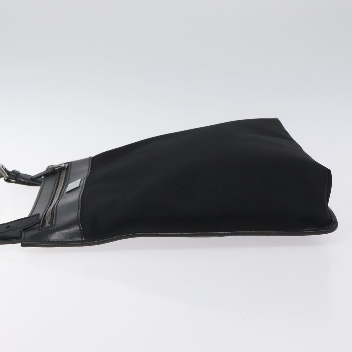 GUCCI Shoulder Bag Nylon Black Silver 92560 Auth ep8886