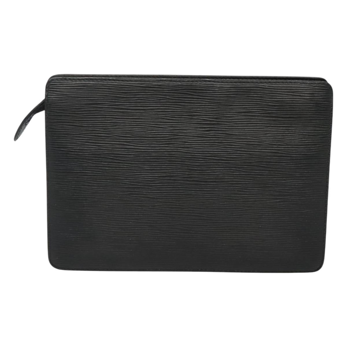 LOUIS VUITTON Epi Pochette Homme Clutch Bag Black Noir M52522 LV Auth ep8903