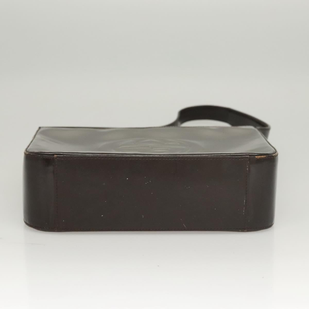GUCCI Soho Hand Bag Patent leather Brown 000 1013 0506 Auth ep8906