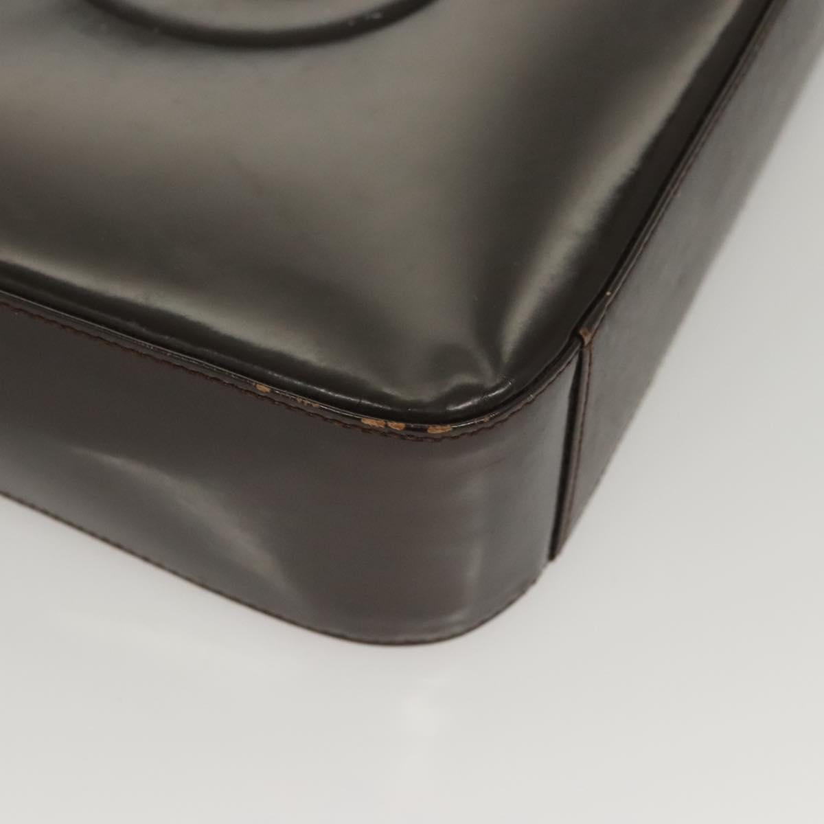 GUCCI Soho Hand Bag Patent leather Brown 000 1013 0506 Auth ep8906