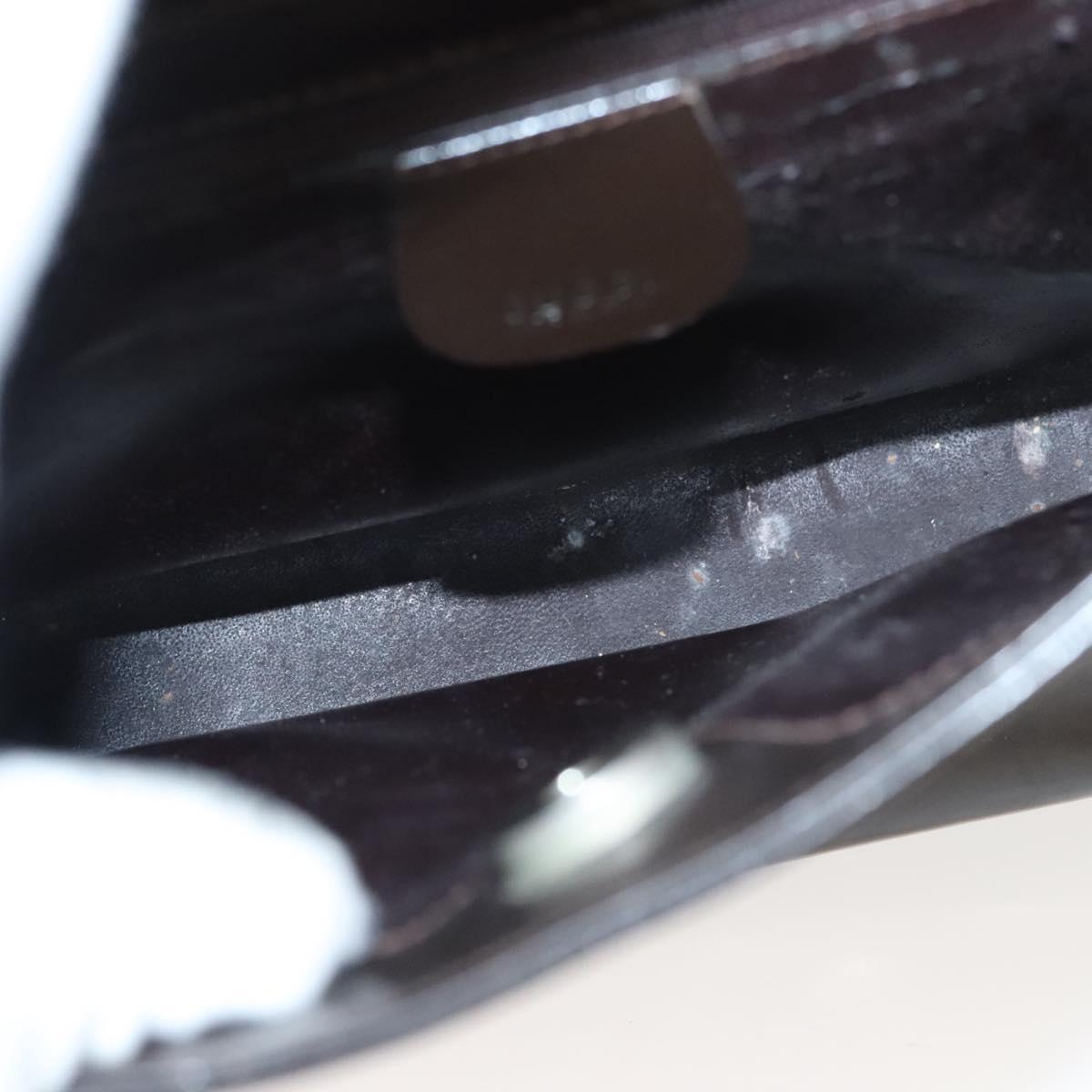 GUCCI Soho Hand Bag Patent leather Brown 000 1013 0506 Auth ep8906
