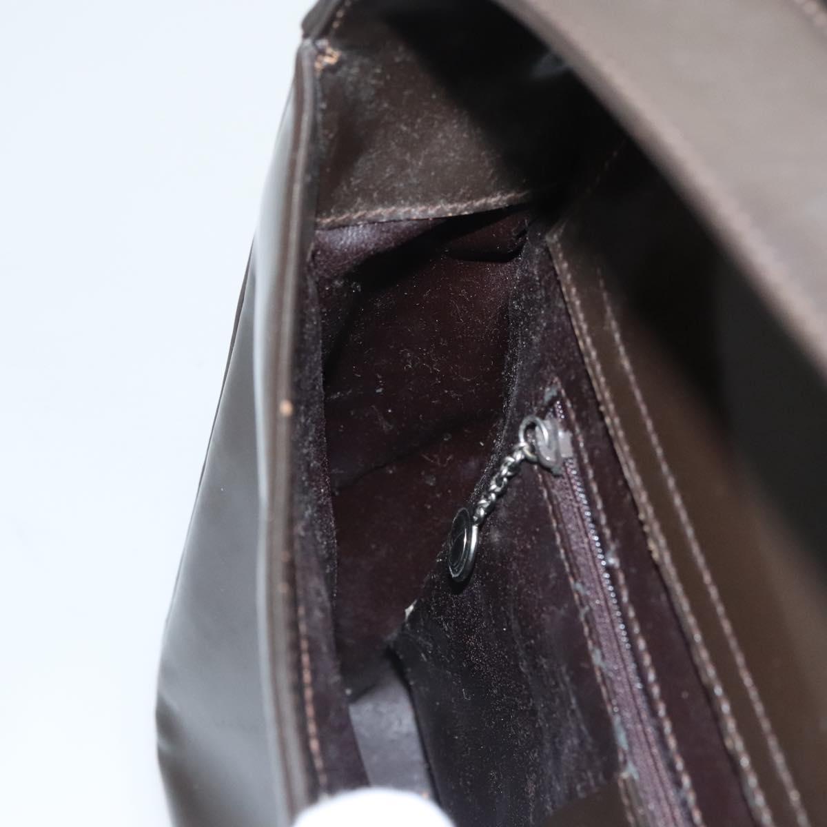GUCCI Soho Hand Bag Patent leather Brown 000 1013 0506 Auth ep8906