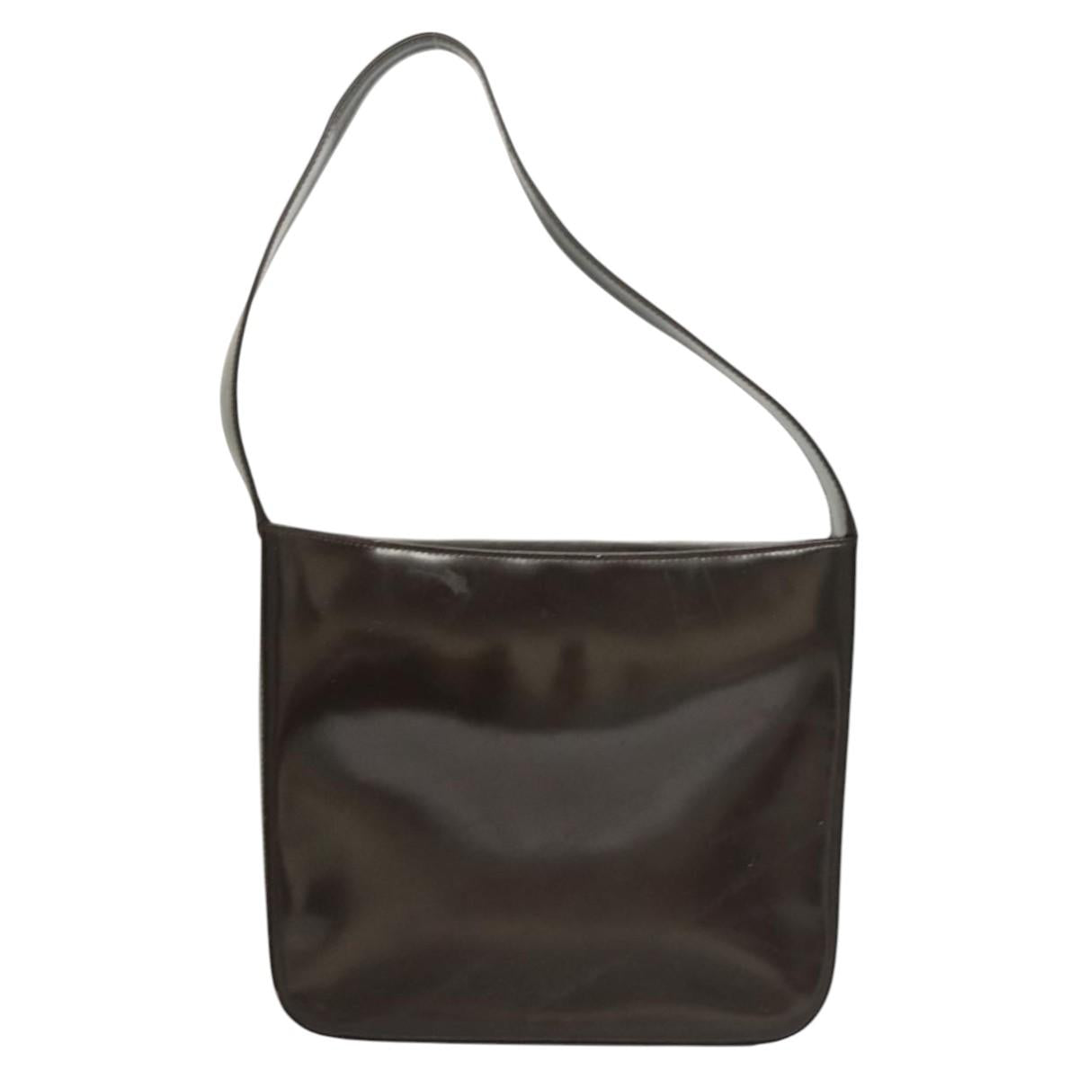 GUCCI Soho Hand Bag Patent leather Brown 000 1013 0506 Auth ep8906