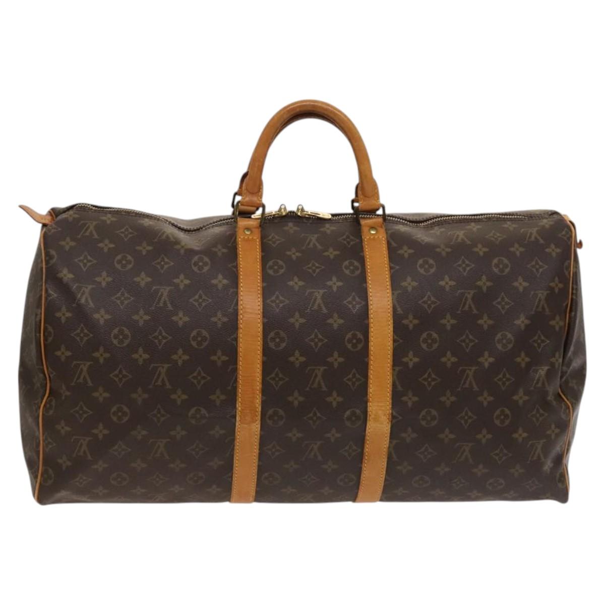 LOUIS VUITTON Monogram Keepall 55 Boston Bag M41424 LV Auth ep8912