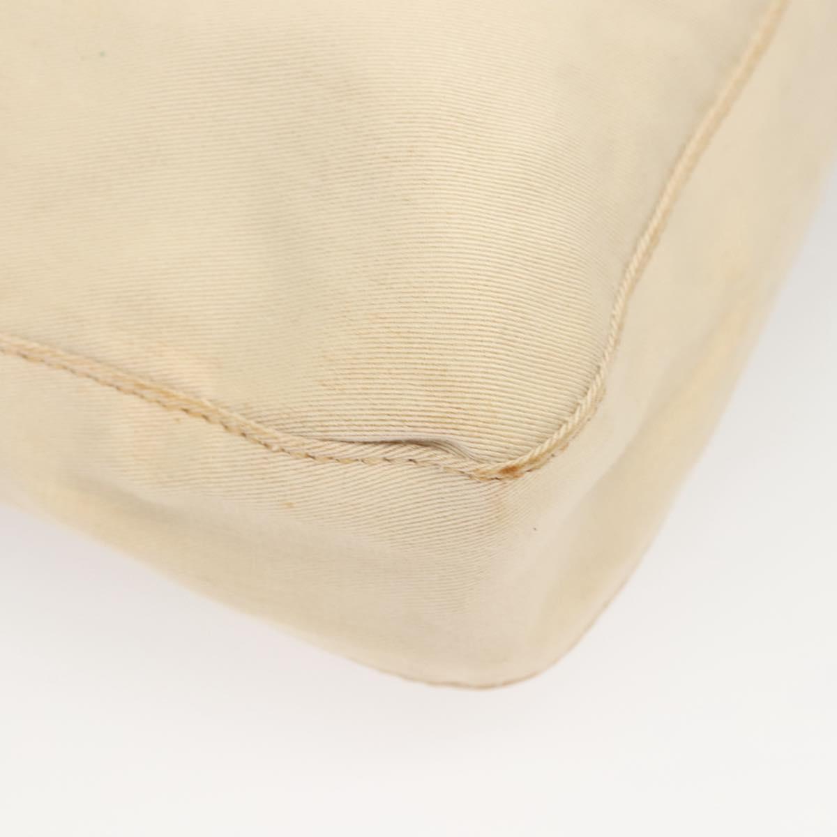 FENDI Shoulder Bag Canvas White Auth ep8951