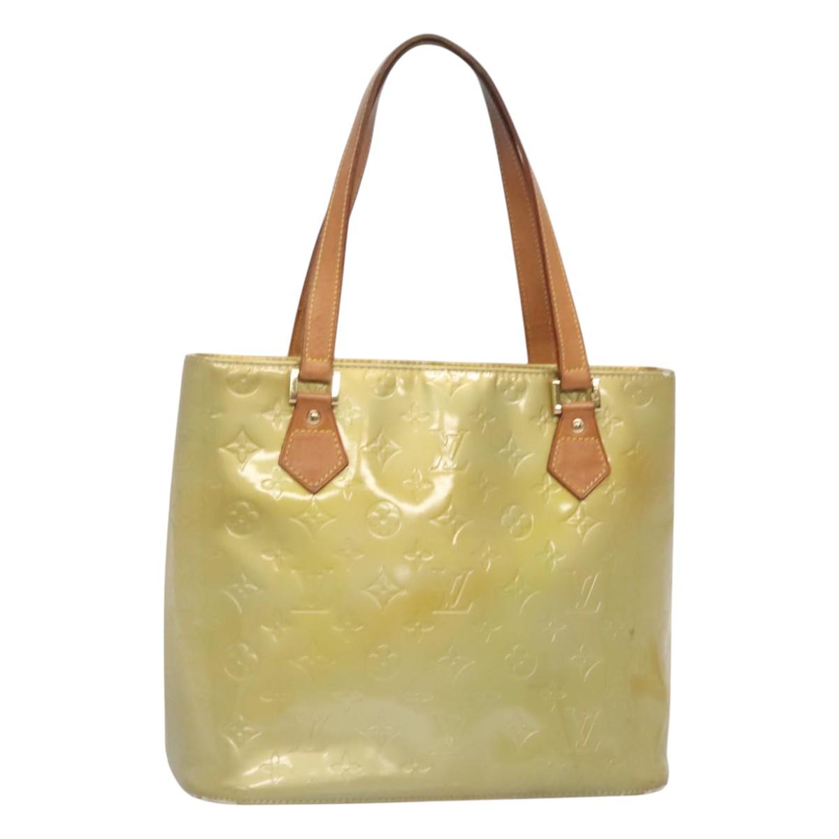 LOUIS VUITTON Monogram Vernis Houston Hand Bag Gris M91053 LV Auth ep9001