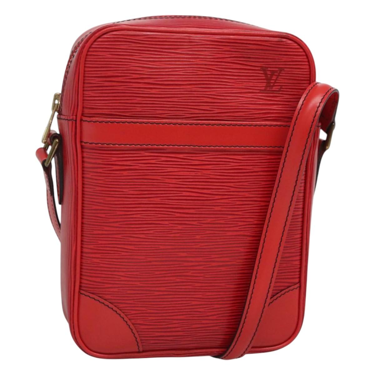 LOUIS VUITTON Epi Danube Shoulder Bag Red M45637 LV Auth ep9002