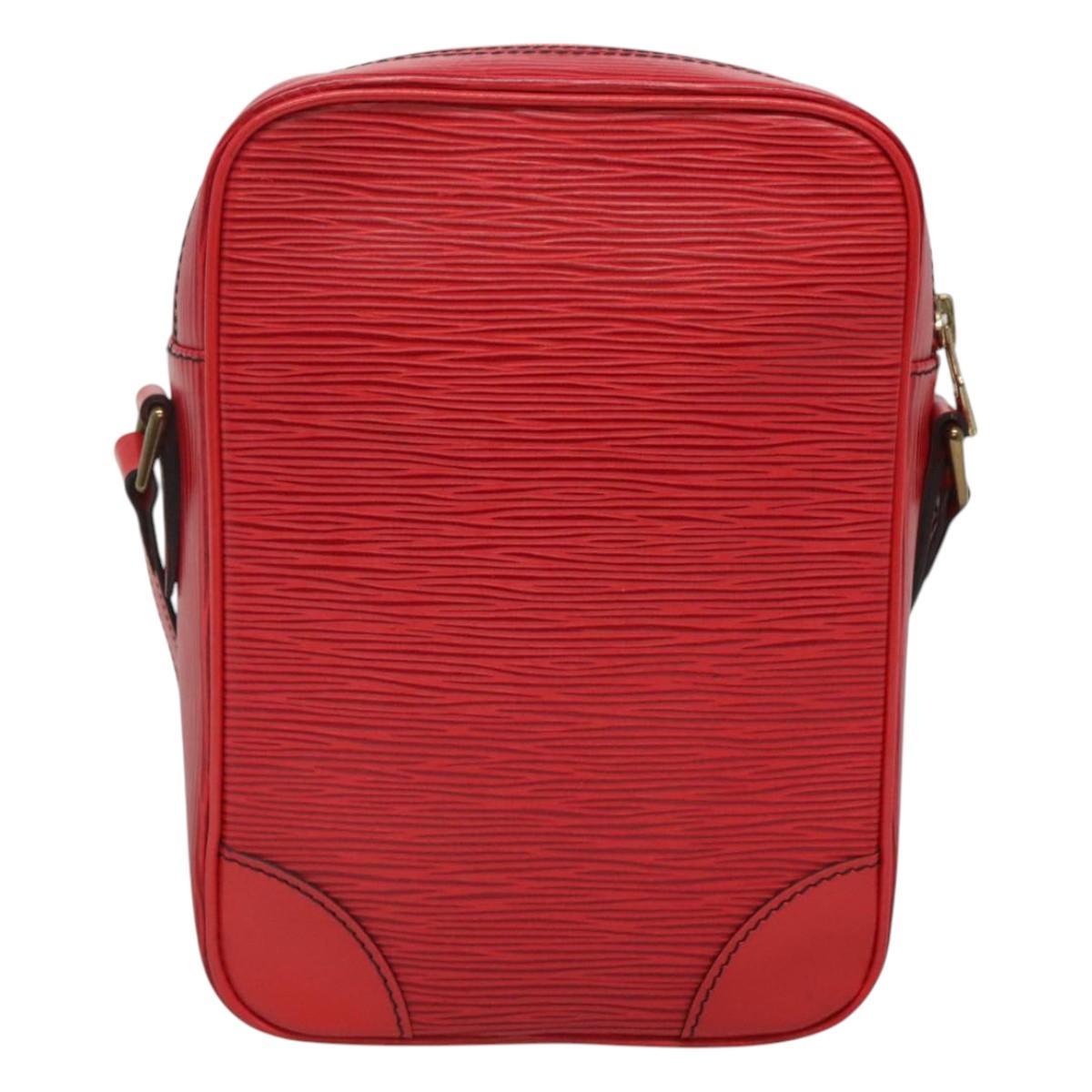 LOUIS VUITTON Epi Danube Shoulder Bag Red M45637 LV Auth ep9002