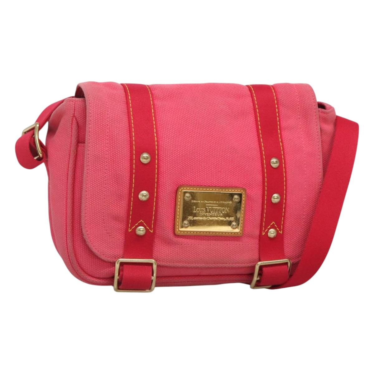 LOUIS VUITTON Antigua Busas PM Shoulder Bag Pink M40071 LV Auth ep9043