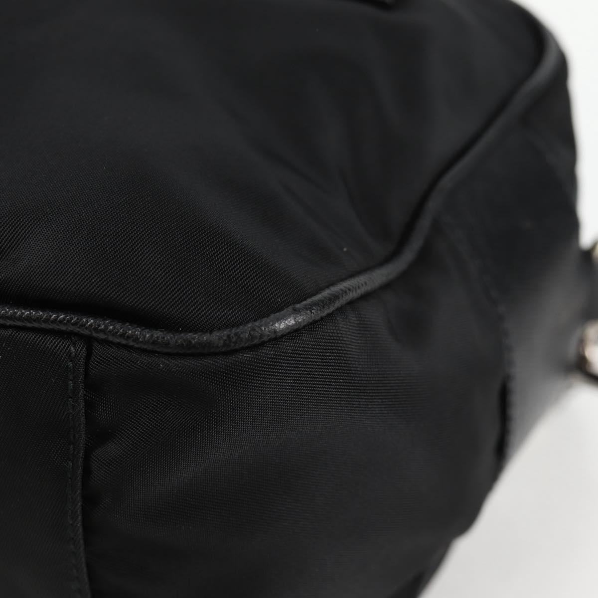 PRADA Shoulder Bag Nylon Black Silver Auth ep9086V