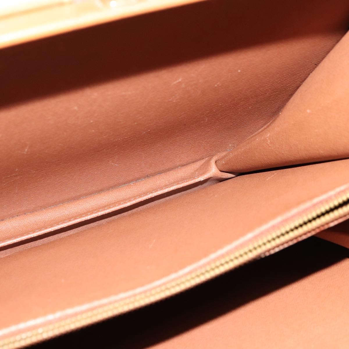 LOUIS VUITTON Epi Serviette Fermoir Business Bag Zipangu Gold M54358 Auth ep9100