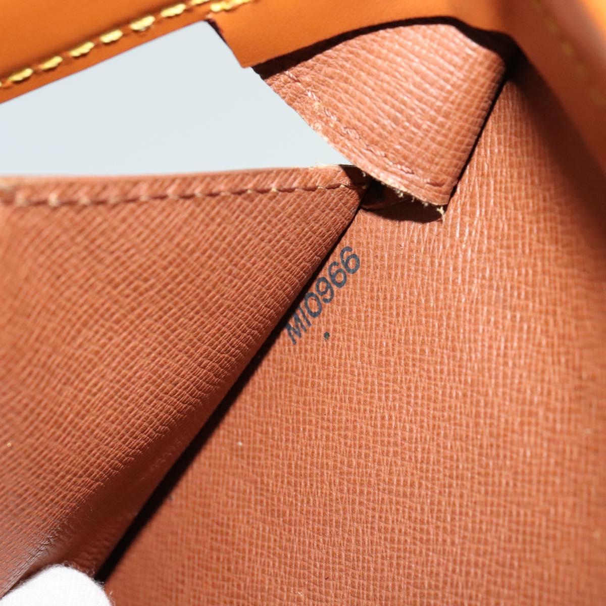 LOUIS VUITTON Epi Serviette Fermoir Business Bag Zipangu Gold M54358 Auth ep9100