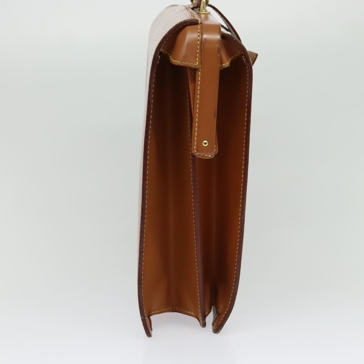 LOUIS VUITTON Epi Serviette Fermoir Business Bag Zipangu Gold M54358 Auth ep9100