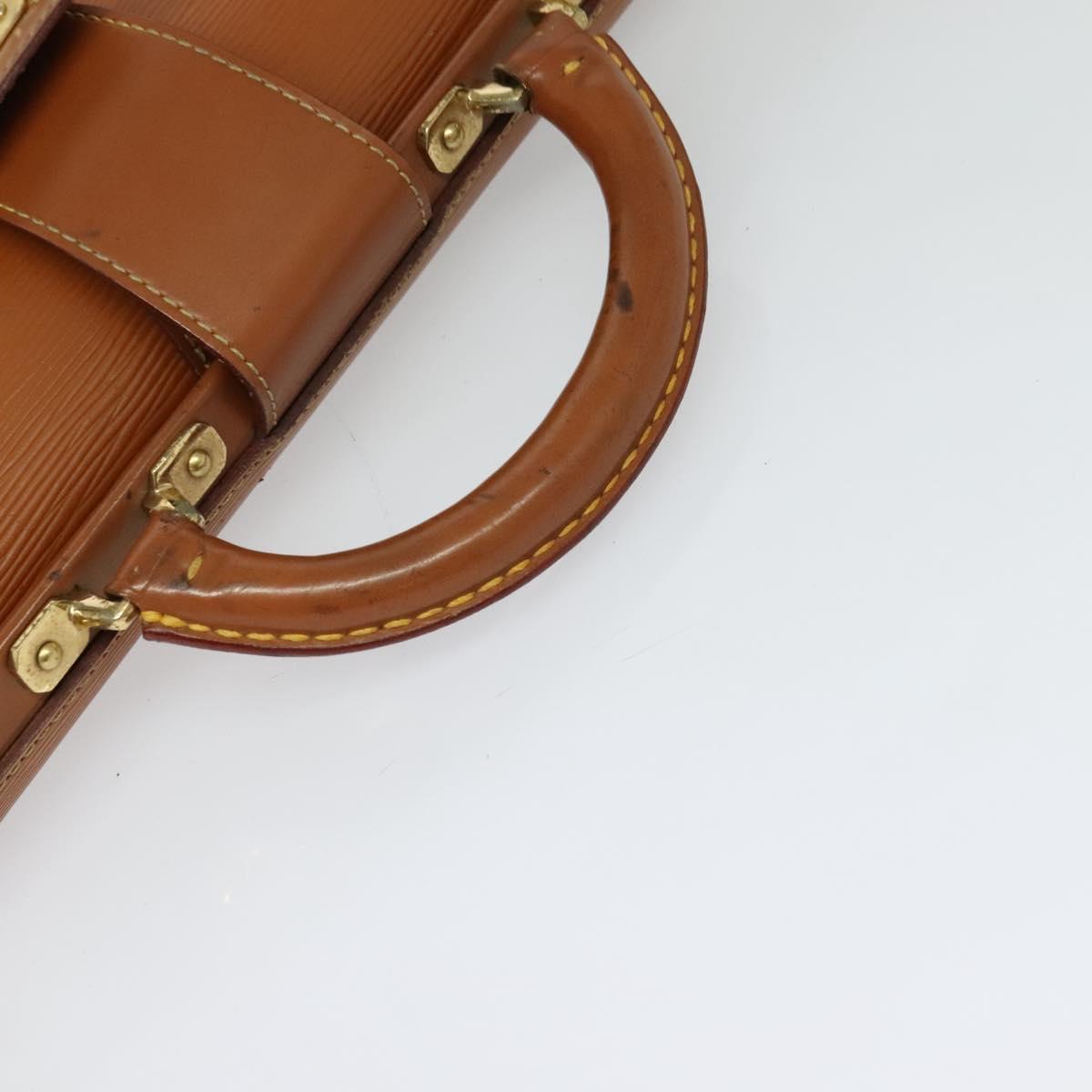 LOUIS VUITTON Epi Serviette Fermoir Business Bag Zipangu Gold M54358 Auth ep9100