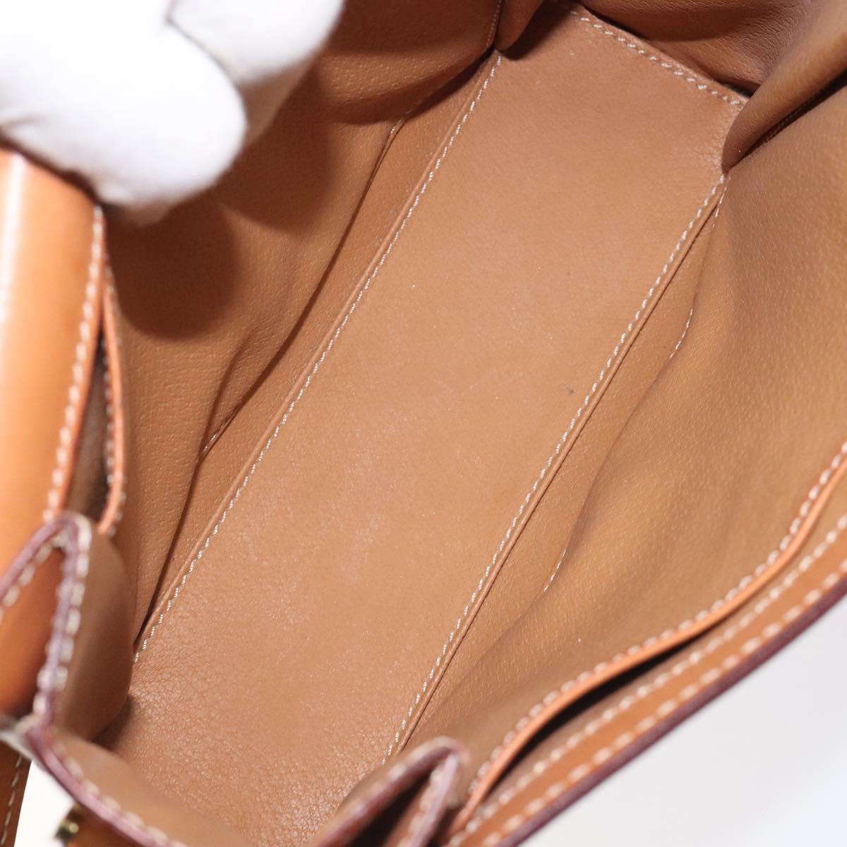 CELINE Macadam Canvas Shoulder Bag Beige Gold Auth ep9122