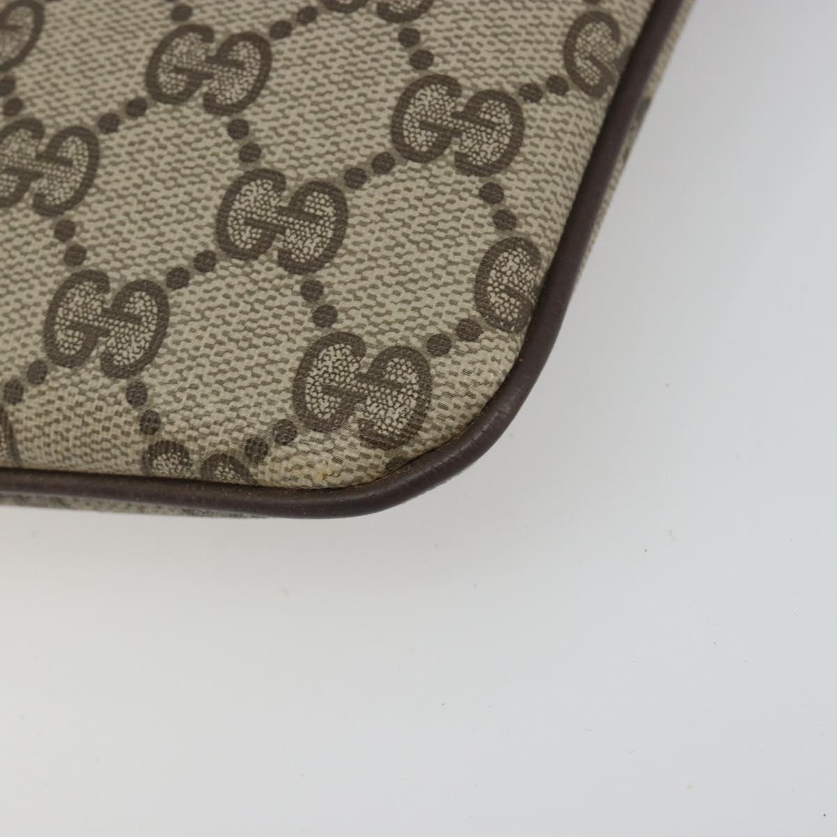 GUCCI GG Supreme Web Sherry Line Shoulder Bag PVC Beige 904 02 047 Auth ep9173