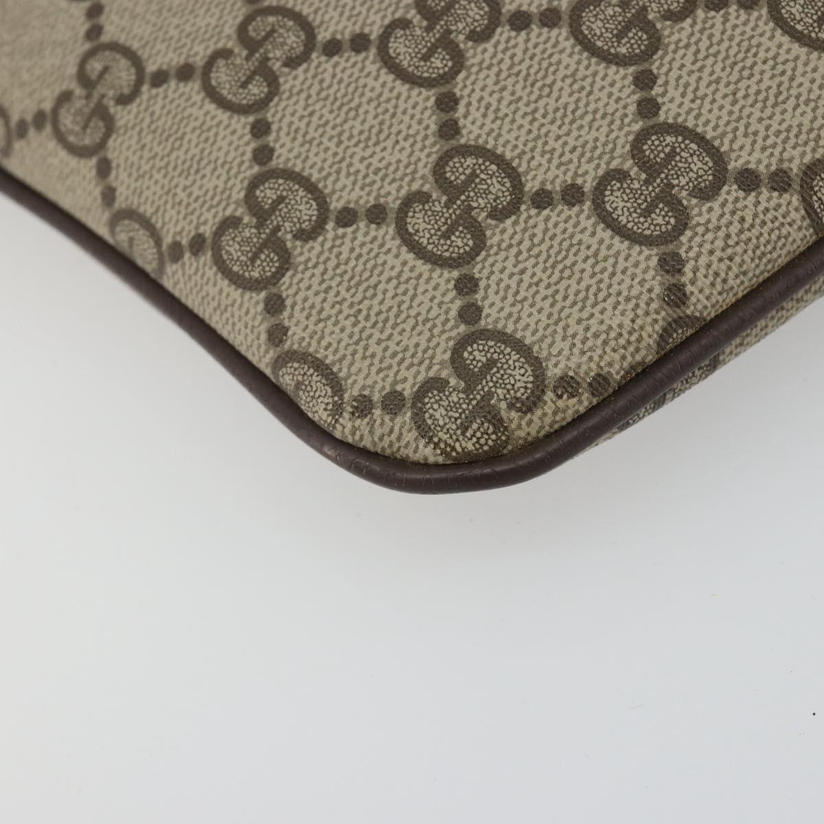 GUCCI GG Supreme Web Sherry Line Shoulder Bag PVC Beige 904 02 047 Auth ep9173