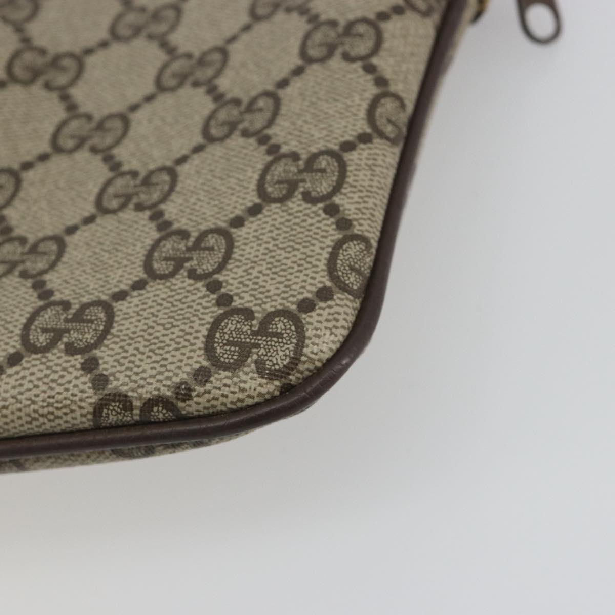 GUCCI GG Supreme Web Sherry Line Shoulder Bag PVC Beige 904 02 047 Auth ep9173