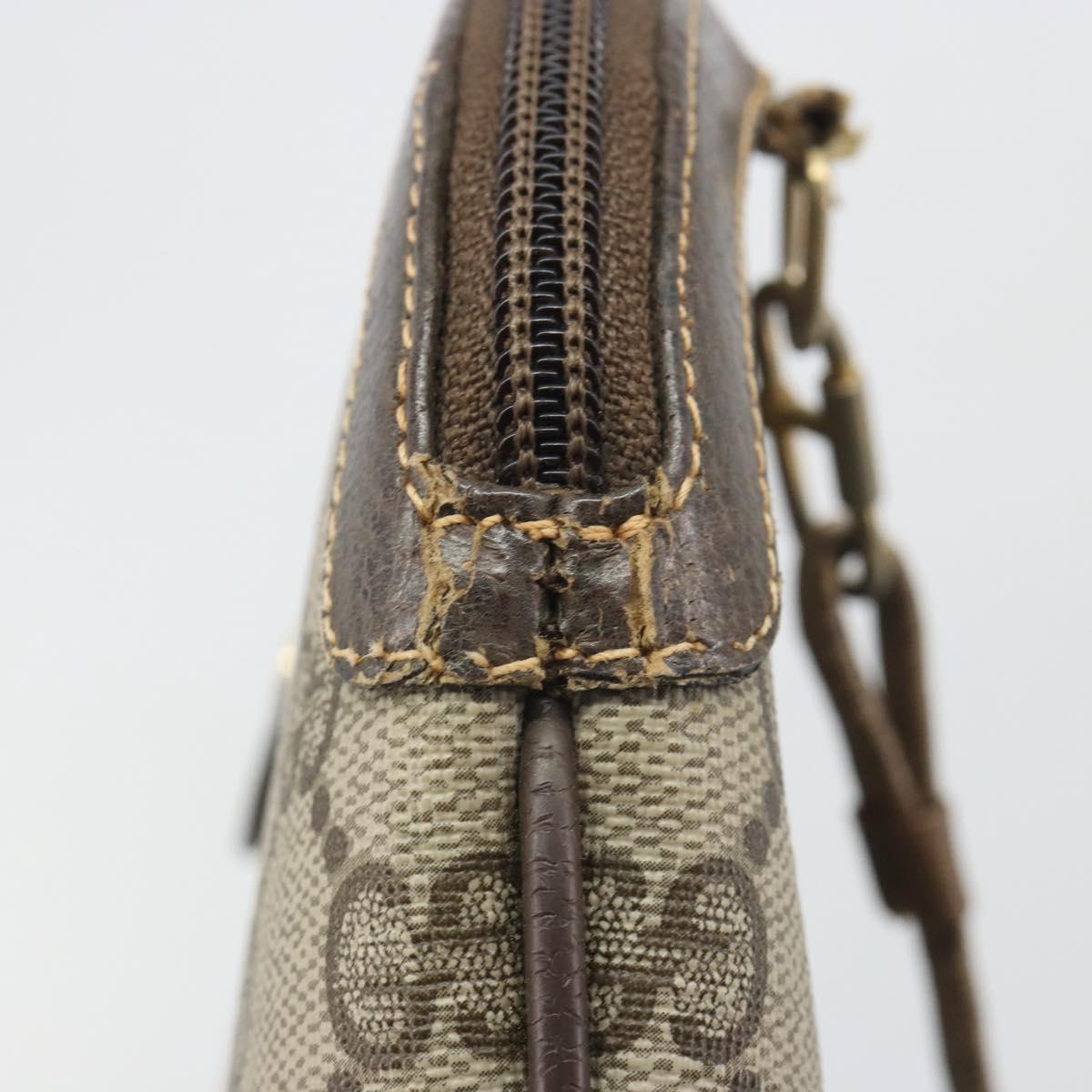 GUCCI GG Supreme Web Sherry Line Shoulder Bag PVC Beige 904 02 047 Auth ep9173