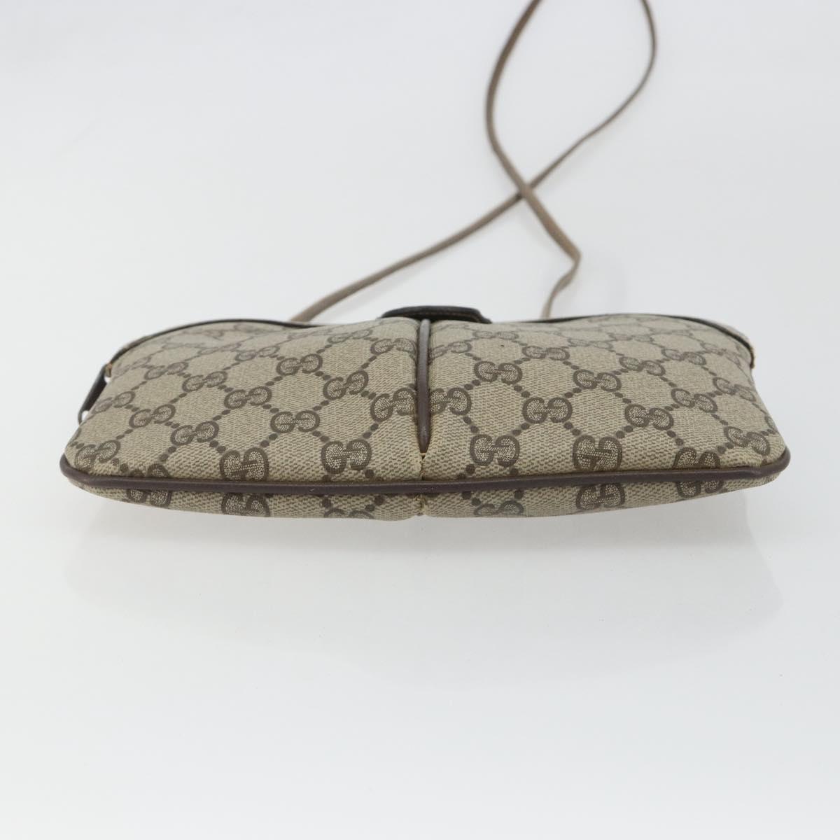 GUCCI GG Supreme Web Sherry Line Shoulder Bag PVC Beige 904 02 047 Auth ep9173