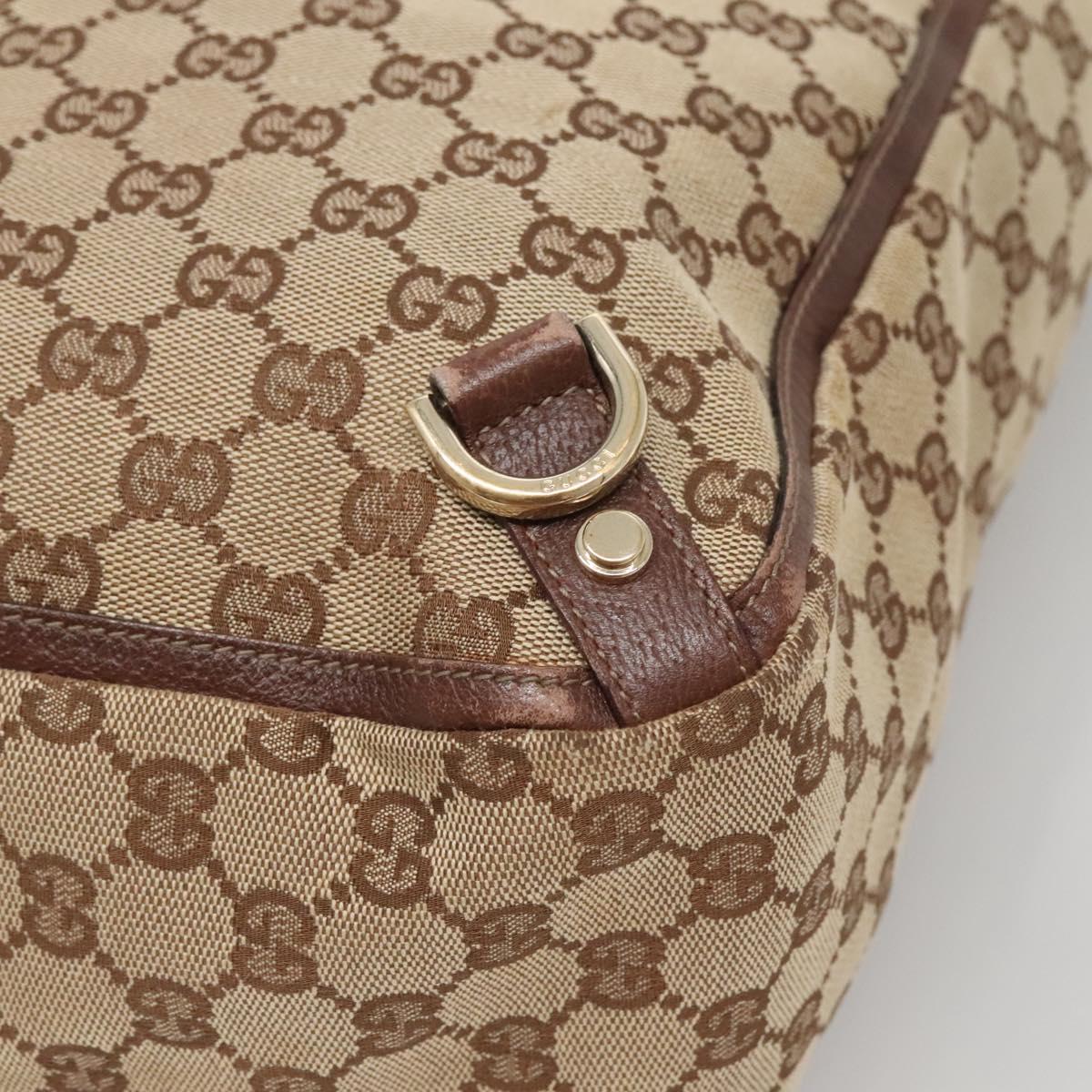 GUCCI GG Canvas Abbey Hand Bag Beige Gold 130733 Auth ep9200