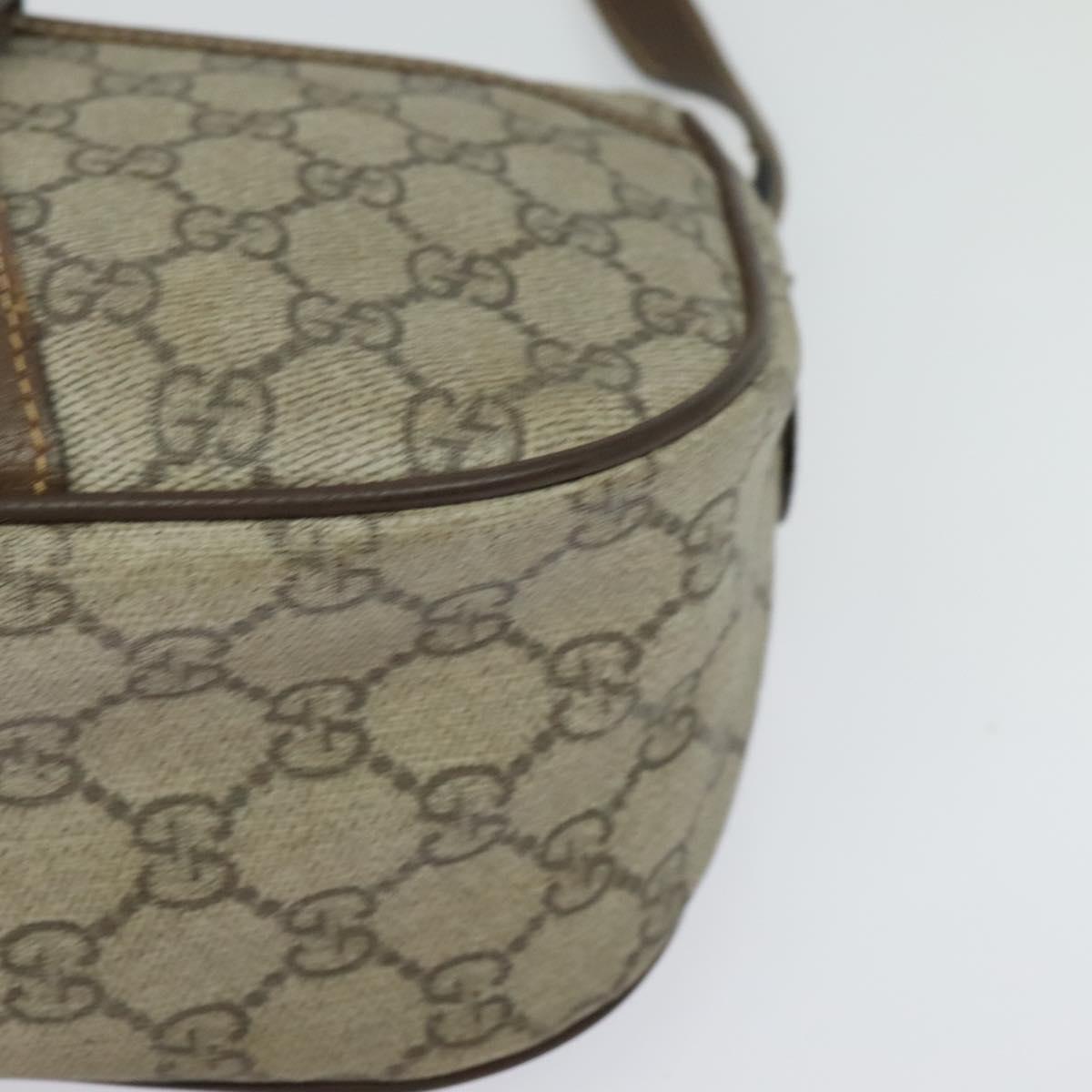 GUCCI GG Supreme Web Sherry Line Bag PVC Beige Gold 89 02 032 Auth ep9229