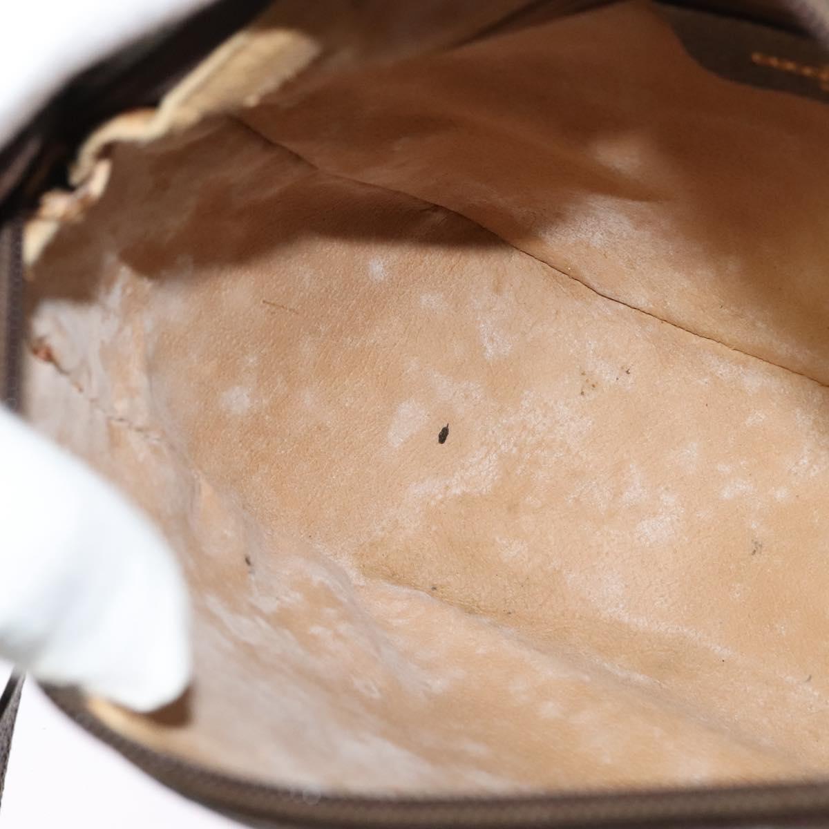 GUCCI GG Supreme Web Sherry Line Bag PVC Beige Gold 89 02 032 Auth ep9229