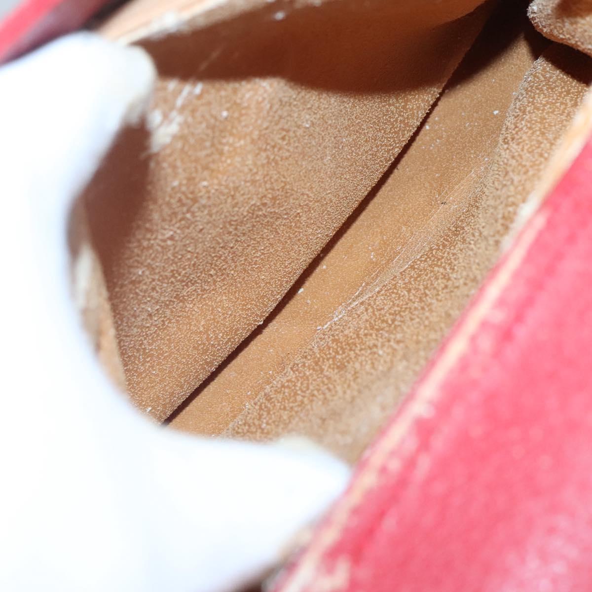 GUCCI Bamboo Hand Bag Leather Red Gold 002 2853 0260 0 Auth ep9268