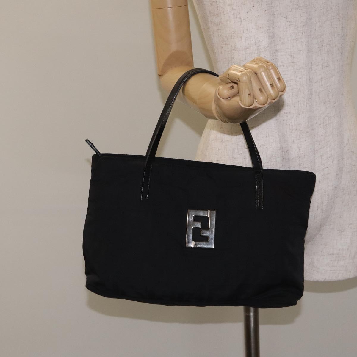 FENDI Zucca Canvas Tote Bag Black Auth ep9280