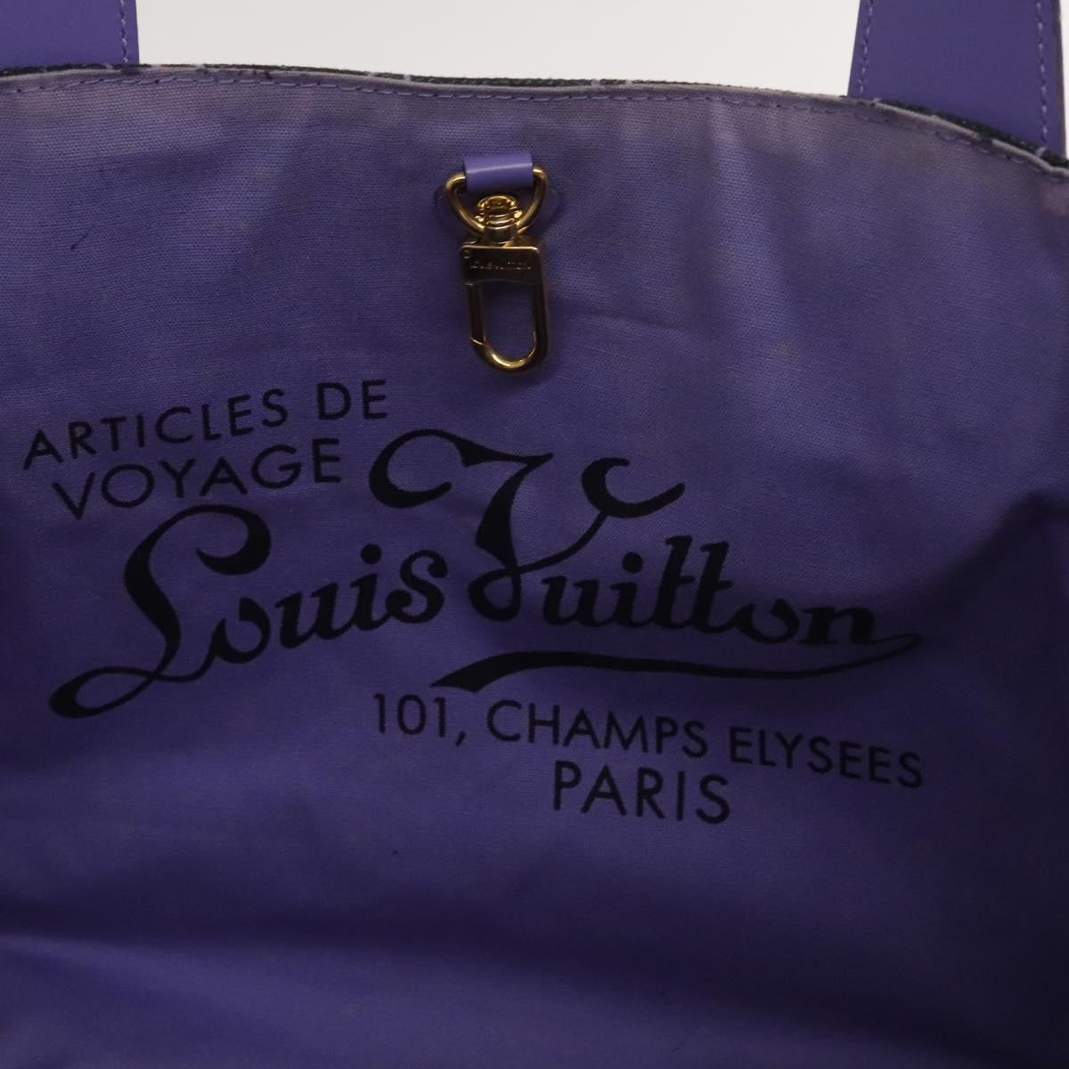 LOUIS VUITTON Beach line Cabas Ipanema PM Bag Canvas Purple M95983 Auth ep9291