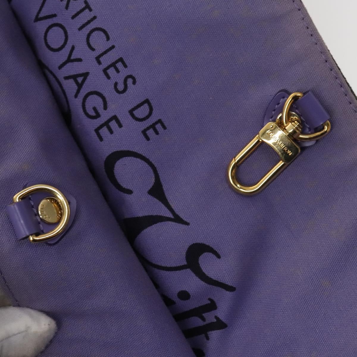 LOUIS VUITTON Beach line Cabas Ipanema PM Bag Canvas Purple M95983 Auth ep9291