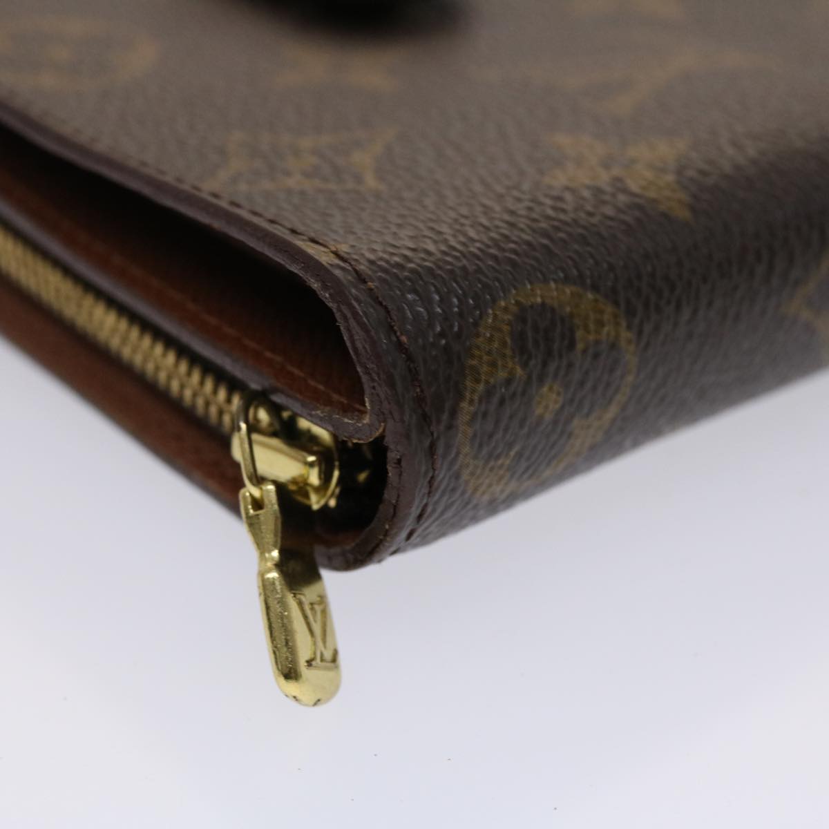 LOUIS VUITTON Monogram Compact Zip Wallet M61667 LV Auth ep930