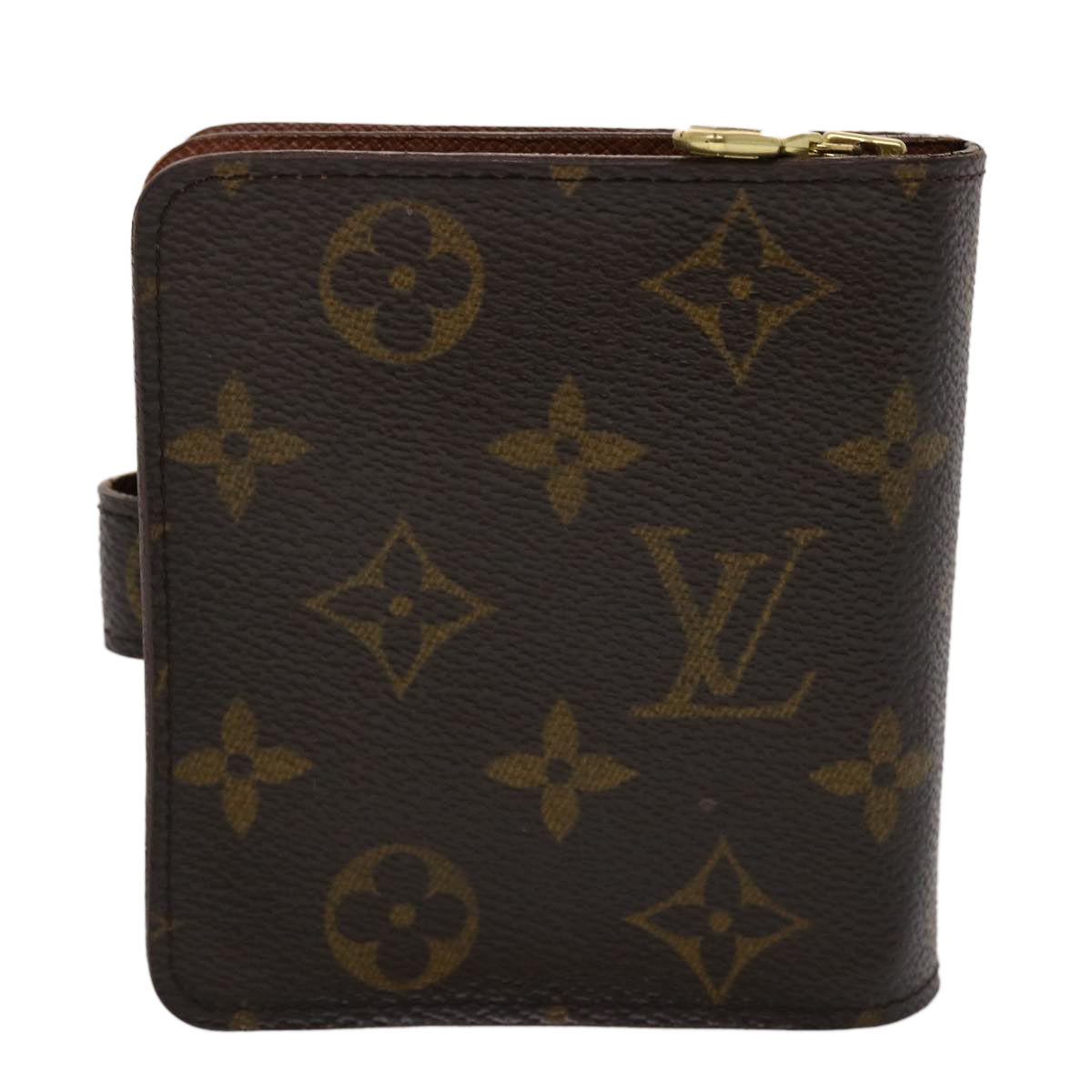 LOUIS VUITTON Monogram Compact Zip Wallet M61667 LV Auth ep930