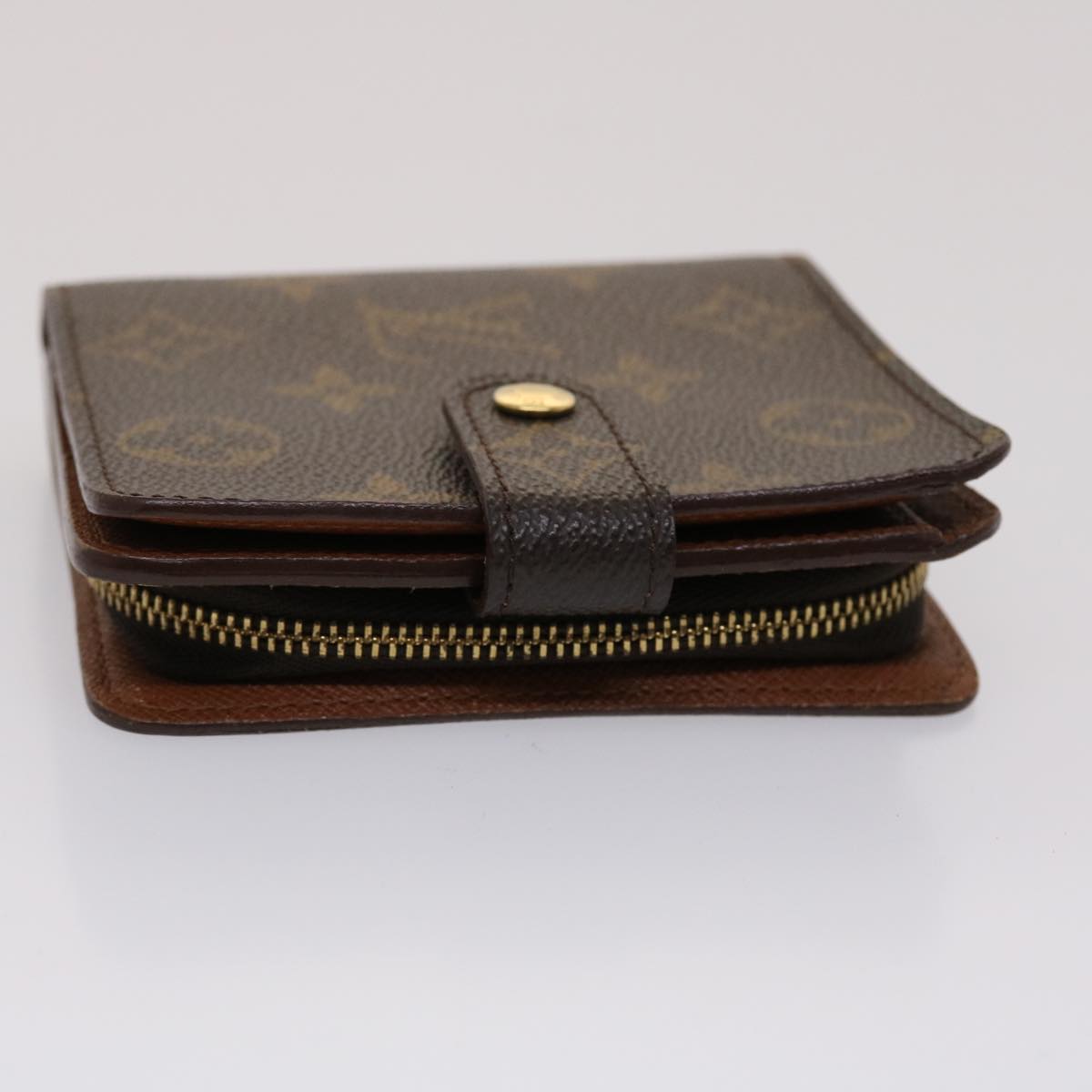 LOUIS VUITTON Monogram Compact Zip Wallet M61667 LV Auth ep930