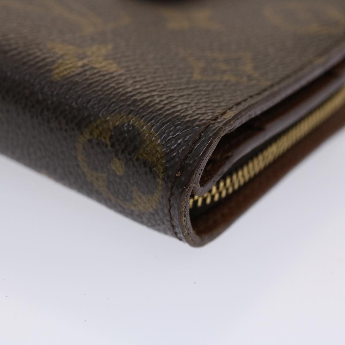 LOUIS VUITTON Monogram Compact Zip Wallet M61667 LV Auth ep930