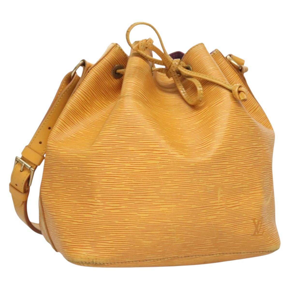 LOUIS VUITTON Epi Petit Noe Shoulder Bag Yellow M44109 LV Auth ep9306