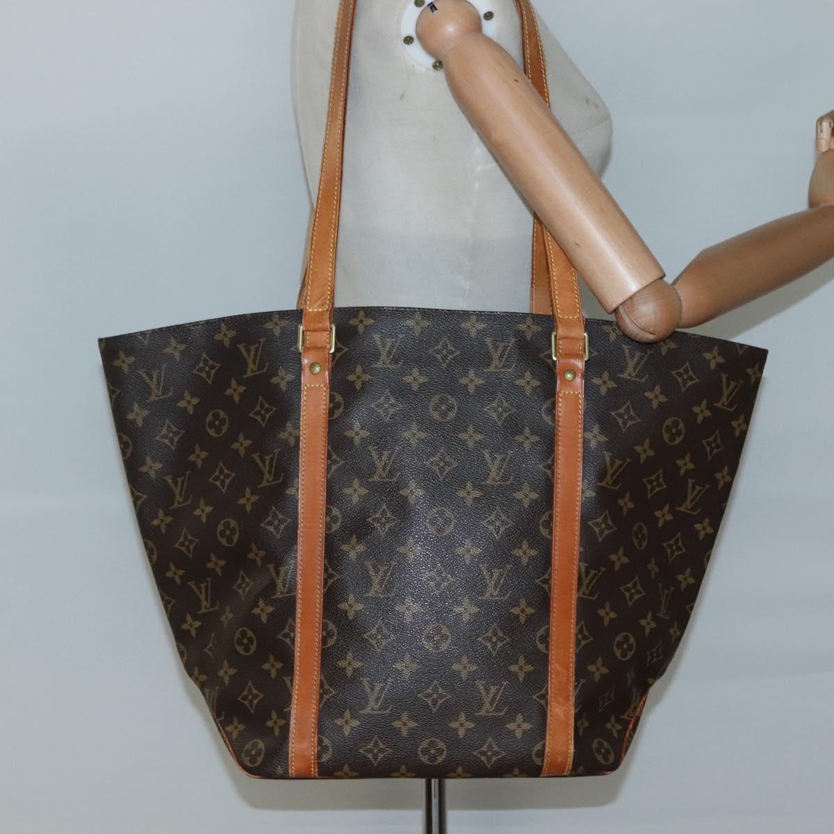 LOUIS VUITTON Monogram Sac Shopping Tote Bag M51108 LV Auth ep9320