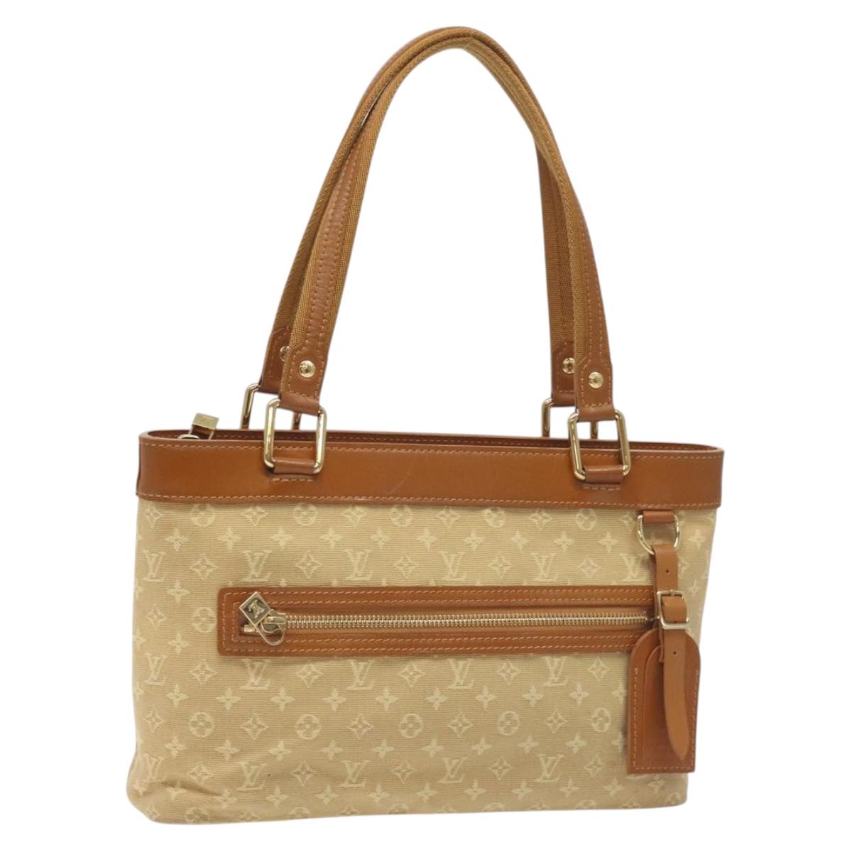 LOUIS VUITTON Monogram Mini Lucille PM Hand Bag Beige M92684 LV Auth ep9335