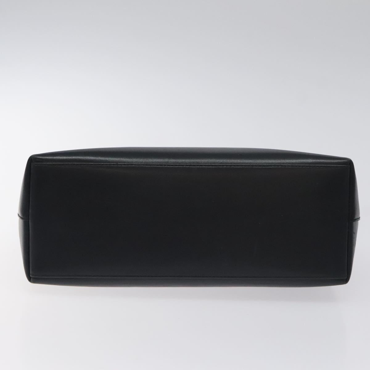 GUCCI Bamboo Hand Bag Leather Black Gold 001 3008 Auth ep9351