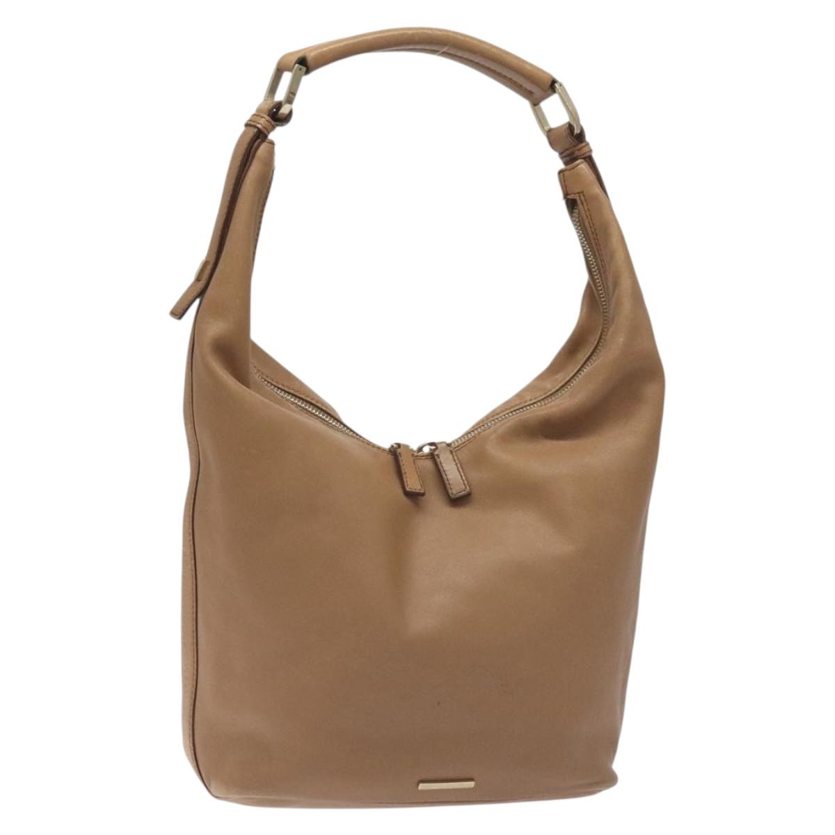 GUCCI Shoulder Bag Leather Brown Gold 001 4288 Auth ep9355