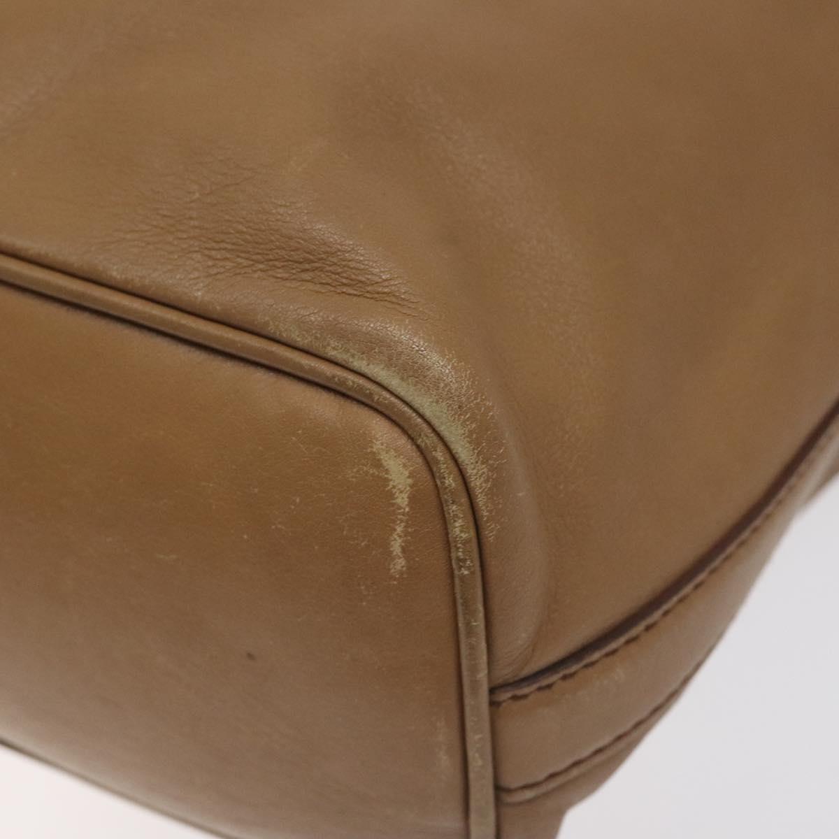 GUCCI Shoulder Bag Leather Brown Gold 001 4288 Auth ep9355